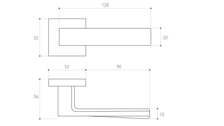 Дверна ручка Metal-Bud Ibiza K Чорна ZIBZCZK (5901643189617) - зображення 3