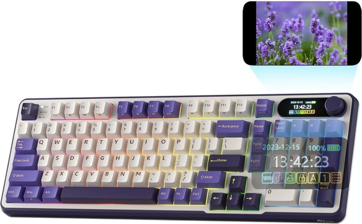 Klawiatura bezprzewodowa RK ROYAL KLUDGE S98 RGB Chartreuse Switch Blackberry Mousse (RK-S98-BBERRYMS-CHTSW-US) - obraz 2