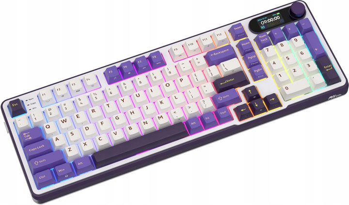 Klawiatura bezprzewodowa RK ROYAL KLUDGE S98 RGB Chartreuse Switch Blackberry Mousse (RK-S98-BBERRYMS-CHTSW-US) - obraz 4