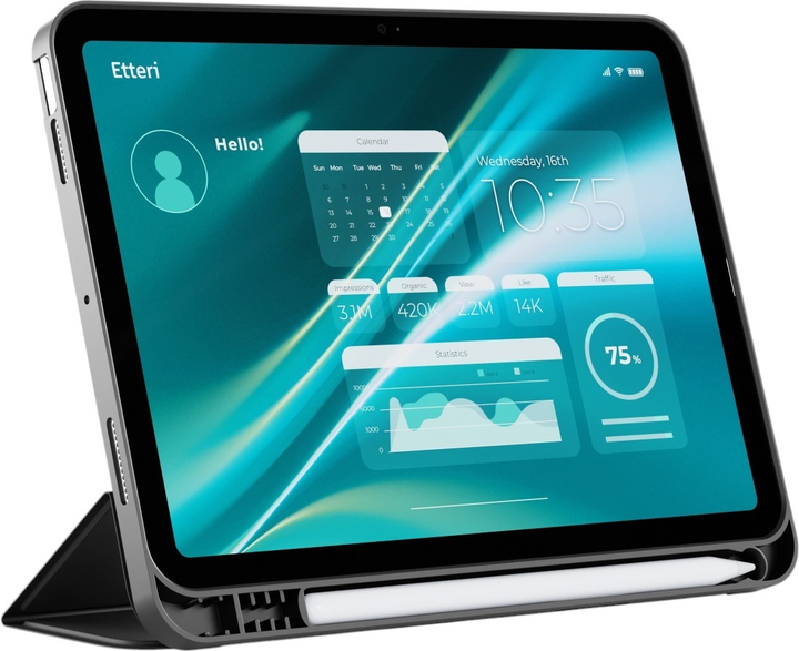Чохол-книжка Etteri Tablet Case для Apple iPad Air 10.9" Black (5907504541426) - зображення 5