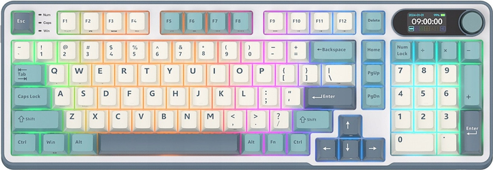 Klawiatura bezprzewodowa RK ROYAL KLUDGE S98 RGB Brown Switch Light Cloud (RK-S98-LTCLD-BRNSW-US) - obraz 1