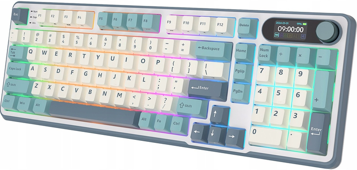 Klawiatura bezprzewodowa RK ROYAL KLUDGE S98 RGB Chartreuse Switch Light Cloud (RK-S98-LTCLD-CHTSW-US) - obraz 3