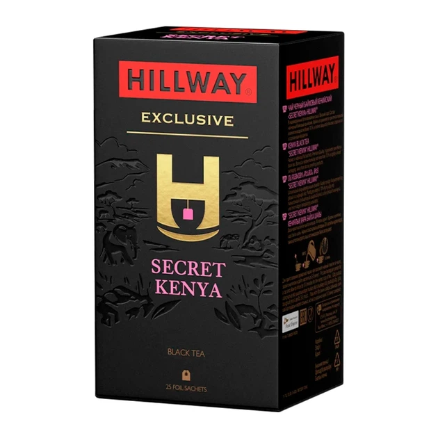Чай чорний пакетований Hillway Exclusive Secret Kenya 25 шт х 2 г - Фото 1 Чай чорний пакетований Hillway Exclusive Secret Kenya 25 шт х 2 г - изображение 1