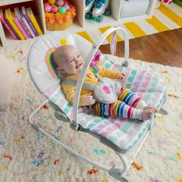 Leżaczek dziecięcy Bright Starts z wibracja Rosy Rainbow  0m+ do 18 kg 13030-3 (0074451130302) - obraz 3