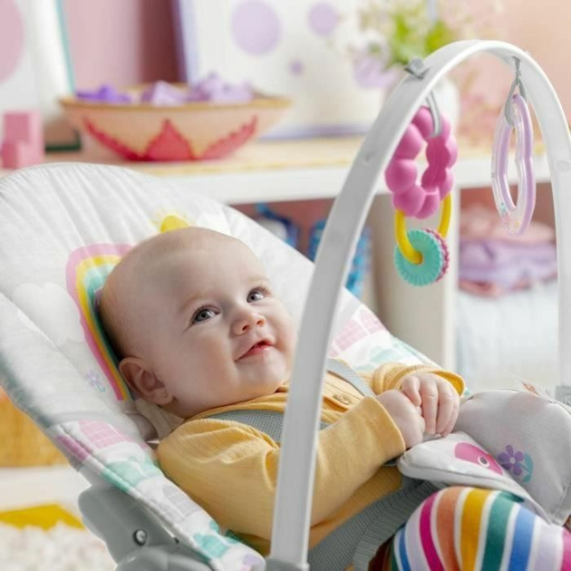 Leżaczek dziecięcy Bright Starts z wibracja Rosy Rainbow  0m+ do 18 kg 13030-3 (0074451130302) - obraz 4