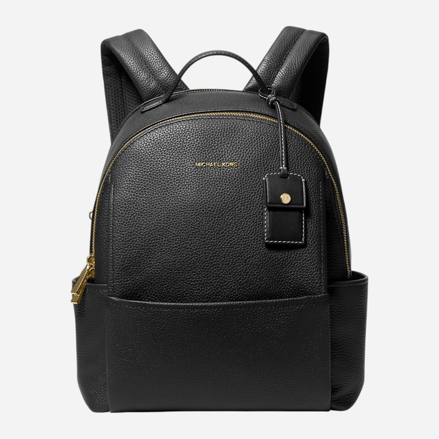 Рюкзак жіночий з натуральної шкіри 9 л вміщує формат А4 Michael Kors Sable Md Backpack 30T5S3XB2L 001 Чорний (800070349104) - зображення 1