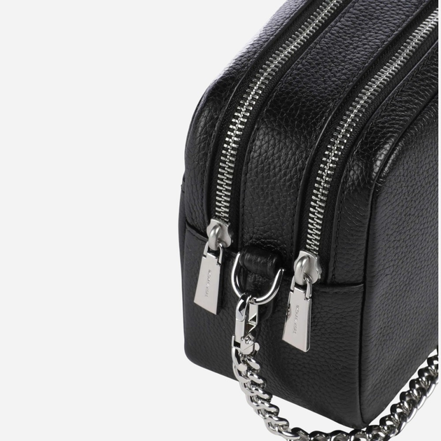 Torebka damska crossbody przez ramię skórzana mała Michael Kors Bryant Md Dblzp Chn Camera Xbody 32S5SYTC5L 001 Czarna (800070349089) - obraz 5