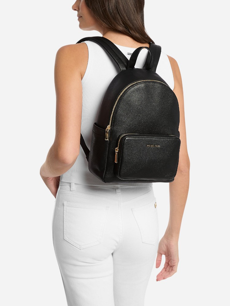 Рюкзак жіночий з натуральної шкіри 9 л вміщує формат А4 Michael Kors Tanner Md Backpack 30T5GTNB2L 001 Чорний (800070349102) - зображення 2