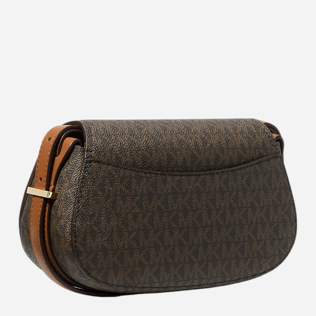 Torebka damska crossbody przez ramię mała Michael Kors Lydia Sm Flap Xbody 32S5GL0C1B 252 Ciemnobrązowa (800070349059) - obraz 3