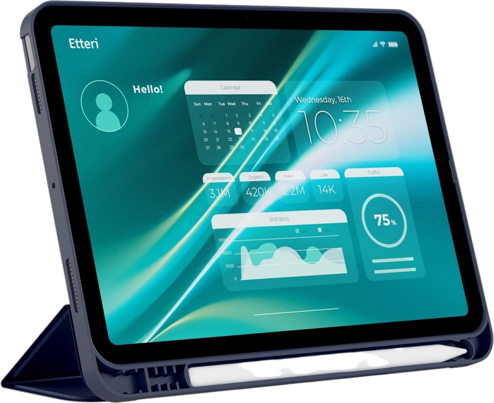 Чохол-книжка Etteri Tablet Case для Apple iPad Air 10.9" Dark Blue (5907504541501) - зображення 5