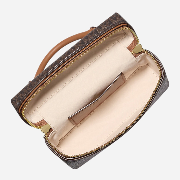 Сумка крос-боді через плече жіноча маленька Michael Kors Jana Xs Th Xbody 32F5GQ1C0B 252 Темно-коричнева (800070349087) - зображення 4