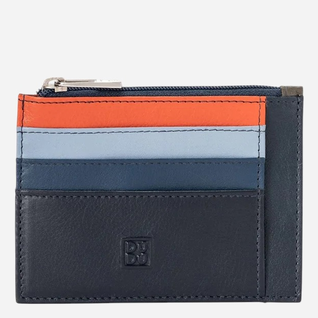 Etui na karty skórzane Dudubags 534-438-07 Niebieskie - obraz 1