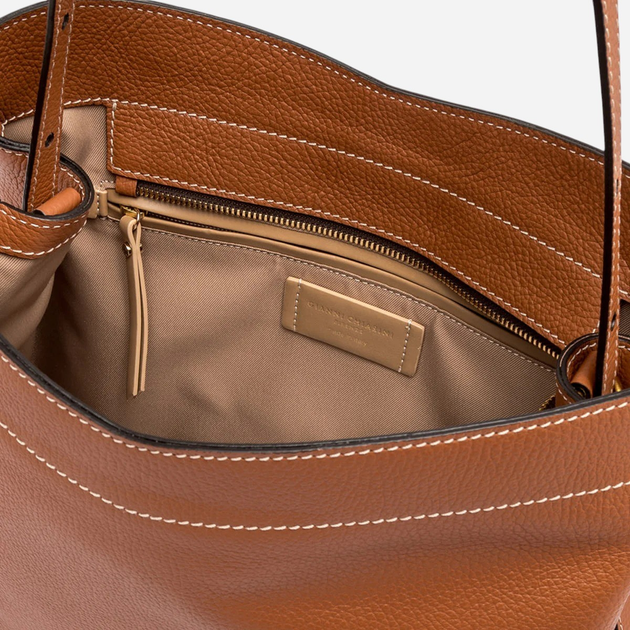 Torba damska skórzana Gianni Chiarini BS-11292-GRN-1117 Brązowa - obraz 4
