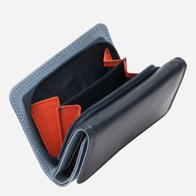 Portfel damski skórzany Dudubags 534-1260-07 Niebieski - obraz 4