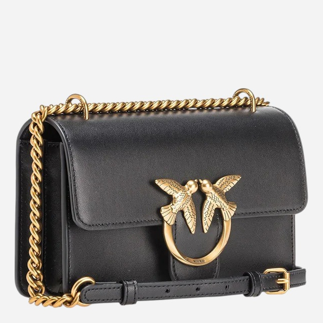 Torebka crossbody damska skórzana Pinko 100074A0F1-Z99Q Czarna - obraz 4