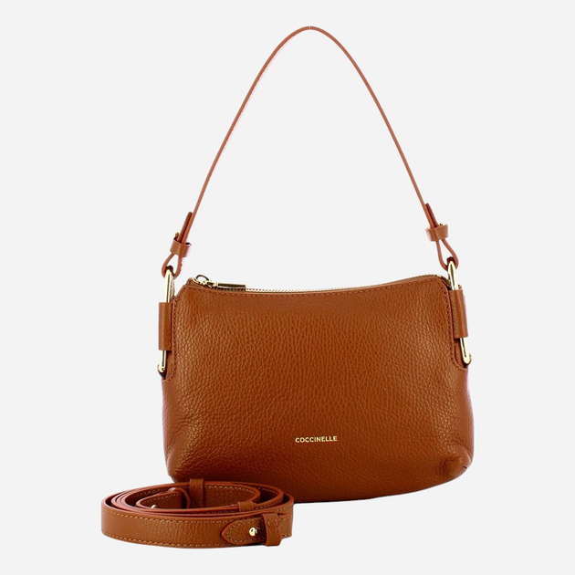 Torebka crossbody damska skórzana Coccinelle E5T95520101-W11 Jasnobrązowa - obraz 1