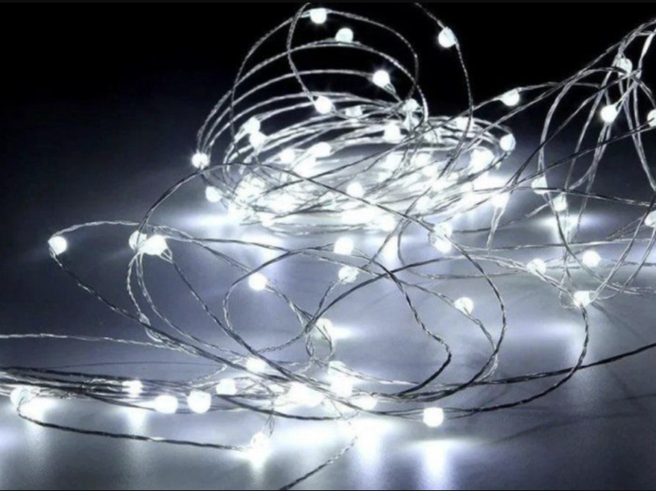 Гирлянда нить Decorative Light Led 50 5 м с батарейками Холодный белый (2000992414913) - изображение 2