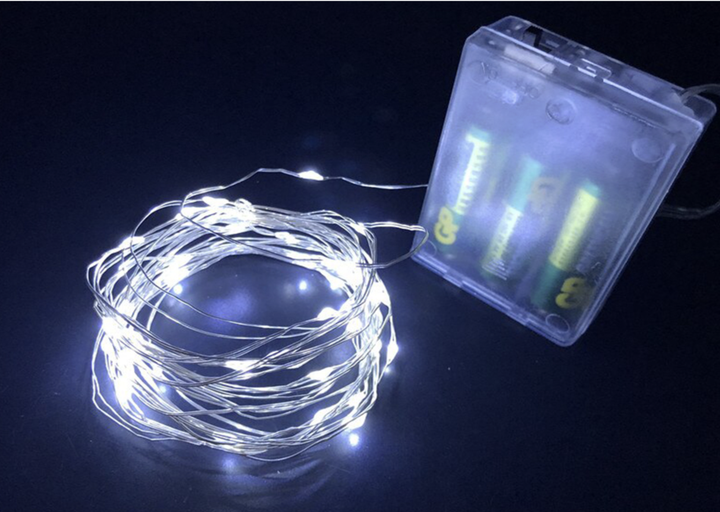 Гирлянда нить Decorative Light Led 50 5 м с батарейками Холодный белый (2000992414913) - изображение 3