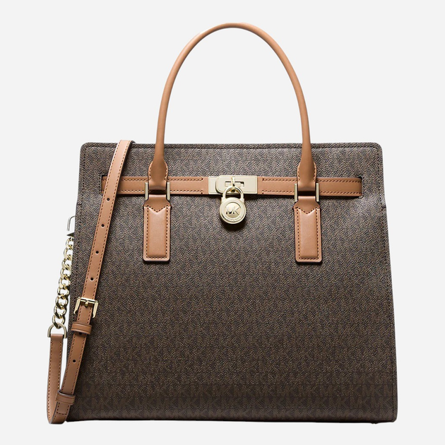 Torba shopper damska duża Michael Kors 30F5GNXS3B-252 Brązowa - obraz 1