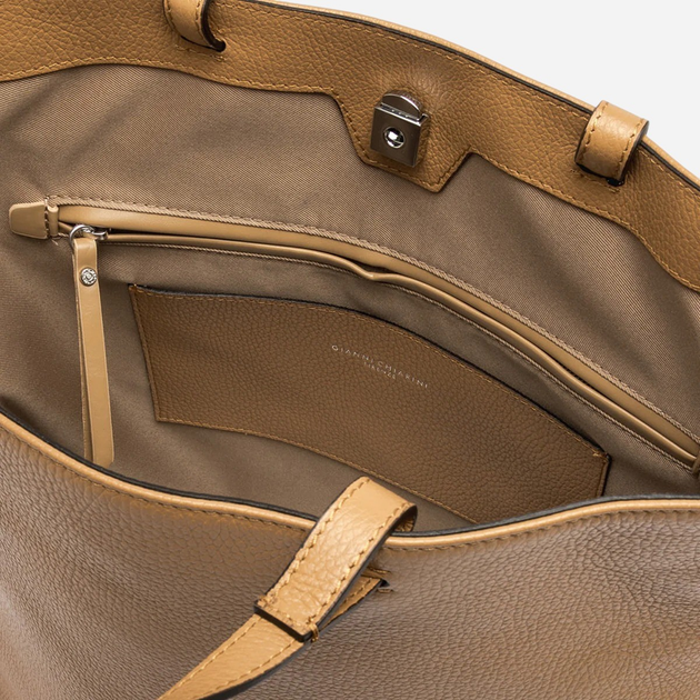 Сумка шопер жіноча з натуральної шкіри Gianni Chiarini BS-11595-GRN-0422 Бежева (800070349396) - зображення 4