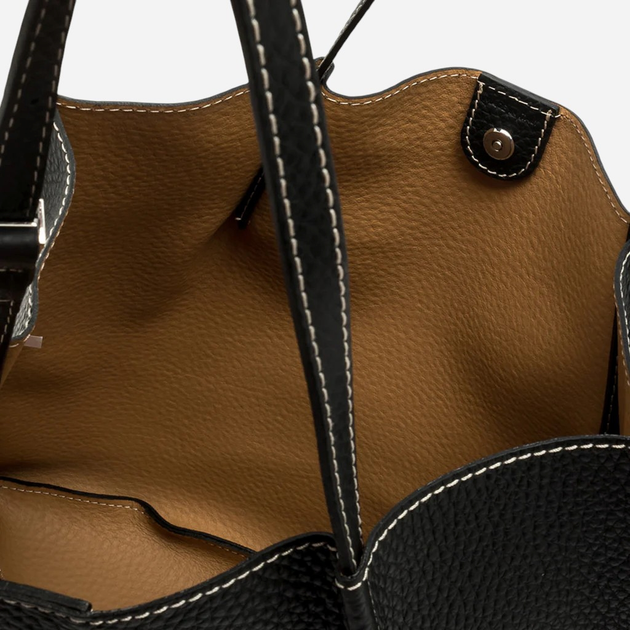 Torba shopper damska skórzana Gianni Chiarini BS-11637-RNGDBL-2566 Czarna - obraz 5