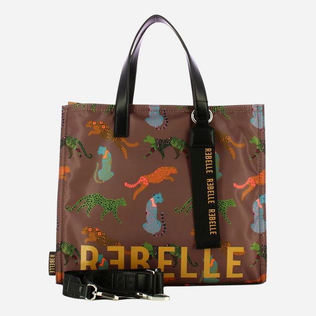 Сумка шопер жіноча тканинна Rebelle REB0297T0035-0138 Коричнева (800070349409) - зображення 1