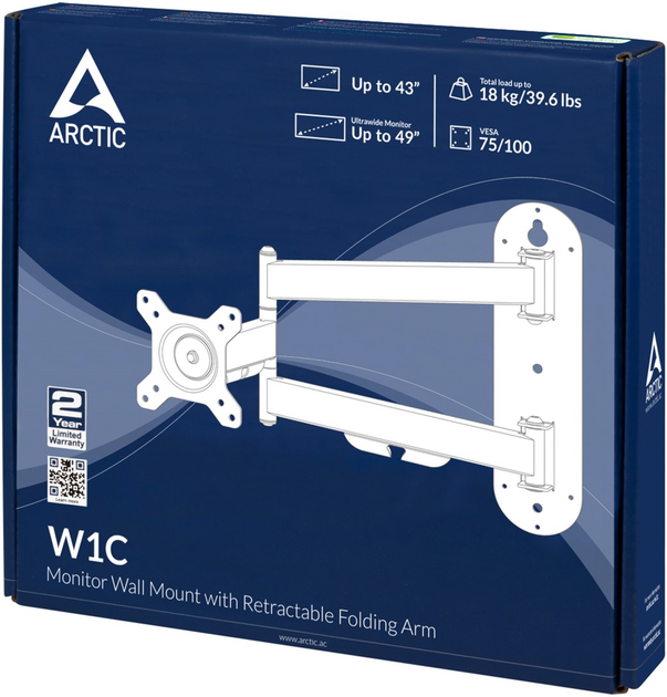 Настінне кріплення для монітора Arctic W1C (4895213701914) - зображення 9