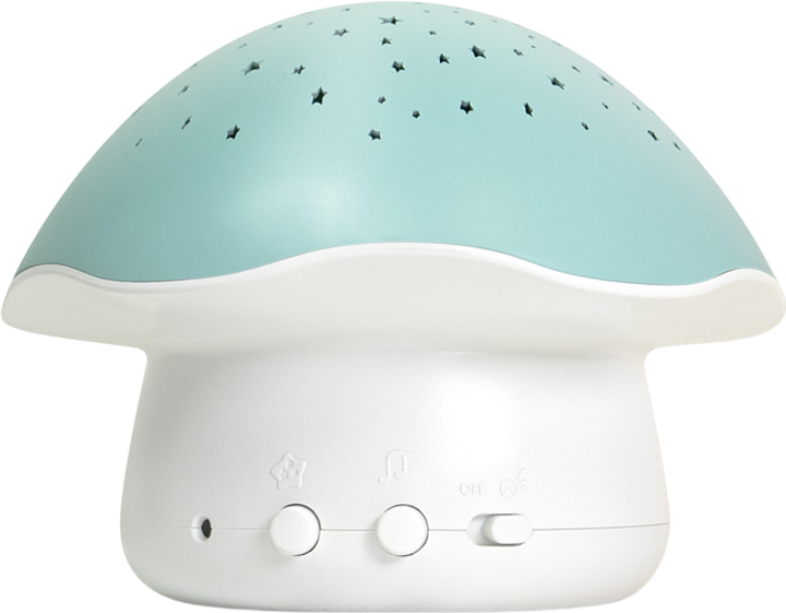 Lampka nocna dla dzieci z projektorem Pabobo Grzybek muzyczny Niebieska SP02M-B (3760125262284) - obraz 2