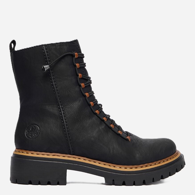 Жіночі зимові черевики високі Rieker 72653-00 40 (6.5UK) Чорні (4061811528653) - зображення 1
