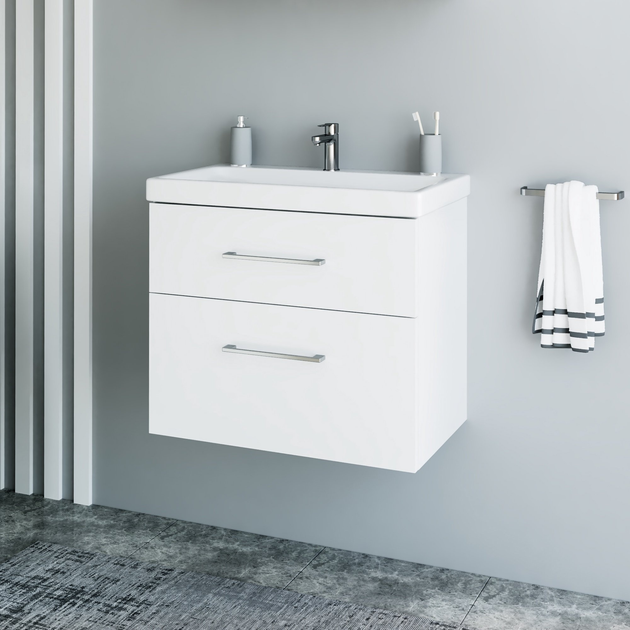 Szafka łazienkowa Riva Essence SA63-2 z umywalką Biała (4779019864793) - obraz 4