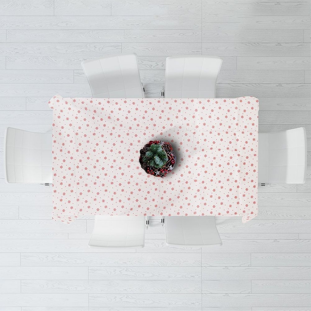 Скатертина Excellent Houseware стійка до плям сніжинки 180x130 см (5904316452346) - зображення 6