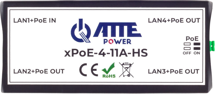 Moduł ATTE Switch xPoE-4-11A-HS POE\Exetender (xPoE-4-11A-HS) - obraz 2