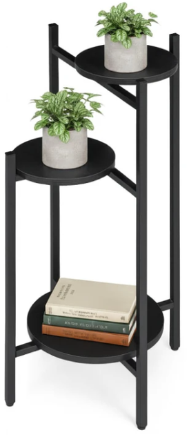 Підставка для квітів ModernHome by Multistore ME-ATS22 3 рівнева полиця Чорна (5905817007776) - зображення 2