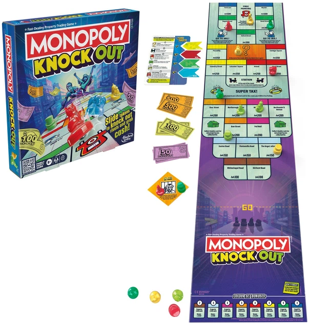 Настільна гра Hasbro Monopoly Knockout (англійська версія) (5010996217899) - зображення 4