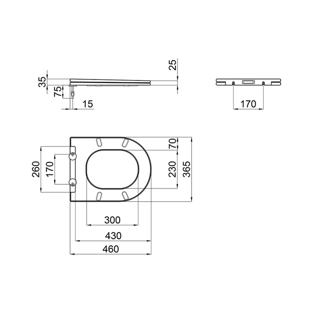 Унитаз компакт Mixxus Ellipse-0403-T3 640x360 овальный, с сиденьем, белый (MI6711) - изображение 13