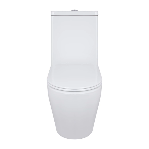 Унитаз компакт Mixxus Ellipse-0403-T3 640x360 овальный, с сиденьем, белый (MI6711) - изображение 2
