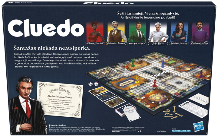 Gra planszowa Hasbro Cluedo (wersja litewska) (5010996278449) - obraz 9