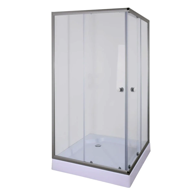 Душова кабіна з низьким піддоном Mixxus CUBIC SCT01-90x90x195-TR GRAPHITE прозоре скло 4мм (MI6905) - зображення 2