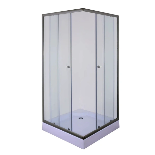 Душова кабіна з низьким піддоном Mixxus CUBIC SCT01-90x90x195-TR GRAPHITE прозоре скло 4мм (MI6905) - зображення 6