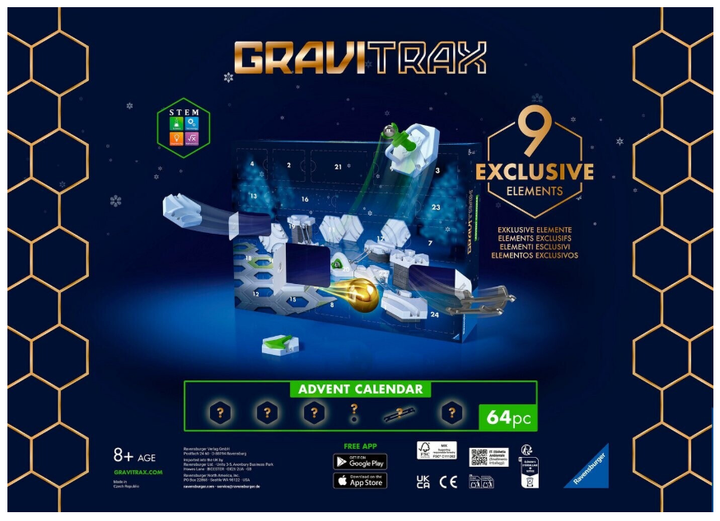 Ігровий набір Ravensburger 24729 GraviTrax Slopes Адвент-календар (4005556247295) - зображення 3