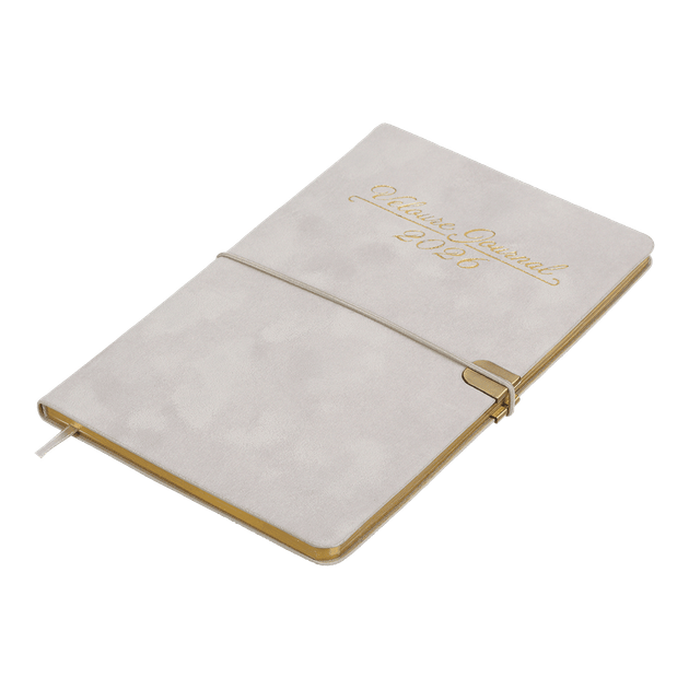 Еженедельник датированный 2026 Buromax Velour А5 из искусственной кожи 136 страниц светло-серый (BM.2710-20) - изображение 3