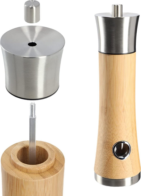 Młynek do pieprzu i soli Kadax Elfina bambusowy 20 cm (5903699435021) - obraz 3