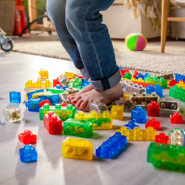 Układanka sensoryczna Goliath Jelly Blox Buduj i układaj 2w1 w walizce 931693 (8720077316935) - obraz 8