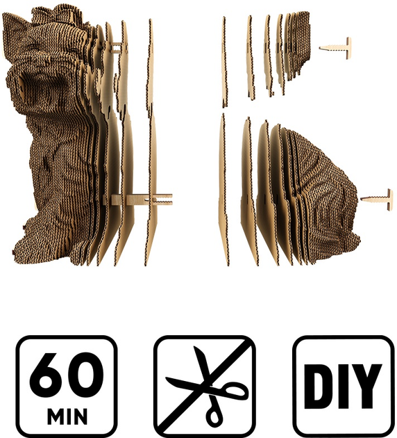 3D пазл картонний Cartonic Йоркширський тер'єр CARTYORK (4820191134706) - зображення 6