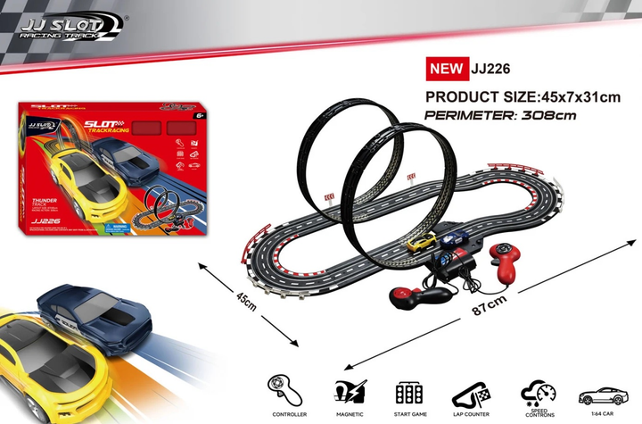 Tor samochodowy wyścigowy TRACK SPORT długość trasy 308 cm ZKT.JJ226-1 (5903864974065) - obraz 2