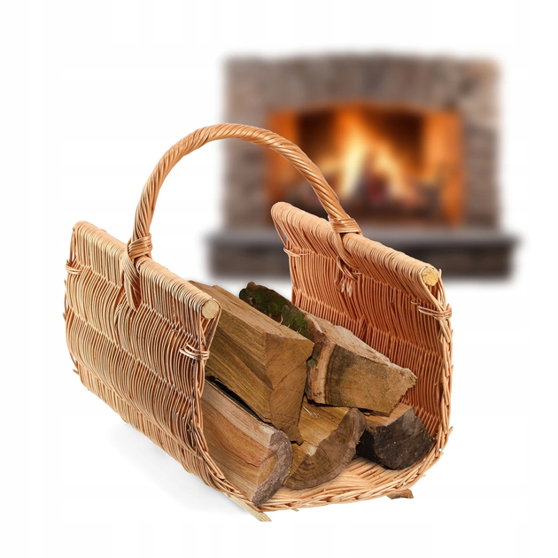Декоративний кошик Kadax натуральний для дрів 40 x 50 x 35 см (5903699485156) - зображення 6