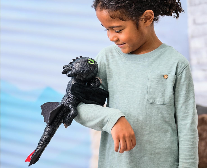 Maskotka Spin Master Hug and Glide Dragons Toothless 30 cm (681147066878) - obraz 3