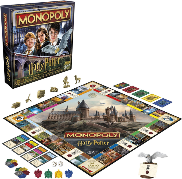 Настільна гра Hasbro Monopoly Harry Potter (версія фінська та шведська) (5010996264350) - зображення 4
