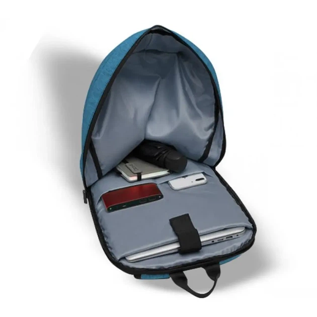 Рюкзак для ноутбука Frime Keeper Light blue 15.6" - Фото 2 Рюкзак для ноутбука Frime Keeper Light blue 15.6" - изображение 2