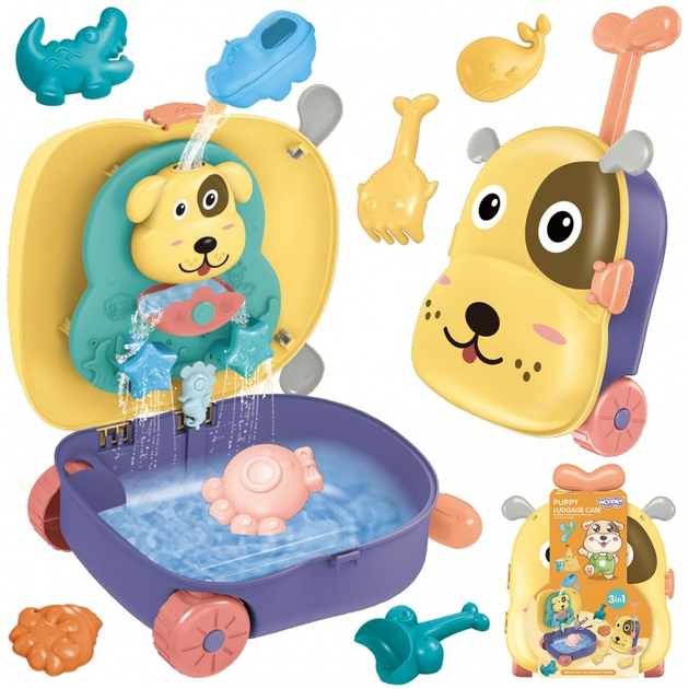 Zestaw do piasku Woopie 3 w 1 Walizka Piesek + Zabawka Wodna 8 szt 44138_8SZT (2404326944136) - obraz 4